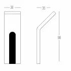 Corian Wall Coat Rack with White or Black Insert, 3 Pieces - Appiccio Viadurini