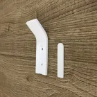Corian Wall Coat Rack with White or Black Insert, 3 Pieces - Appiccio Viadurini