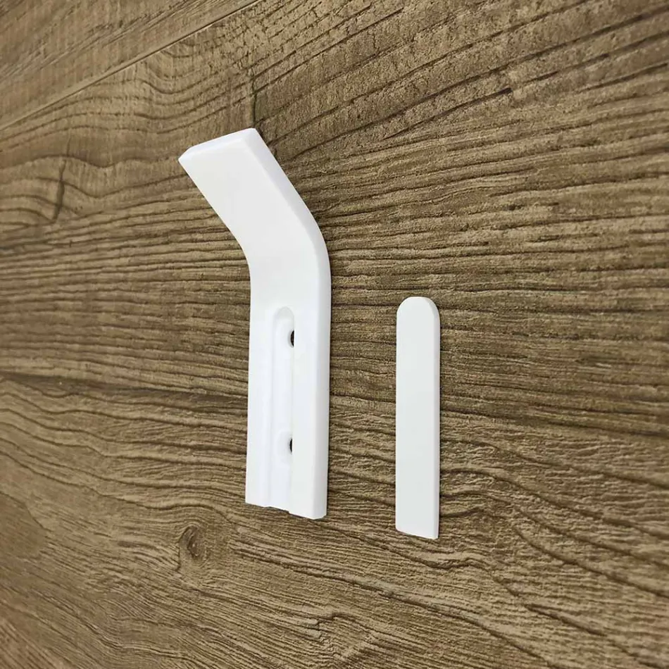 Corian Wall Coat Rack with White or Black Insert, 3 Pieces - Appiccio Viadurini