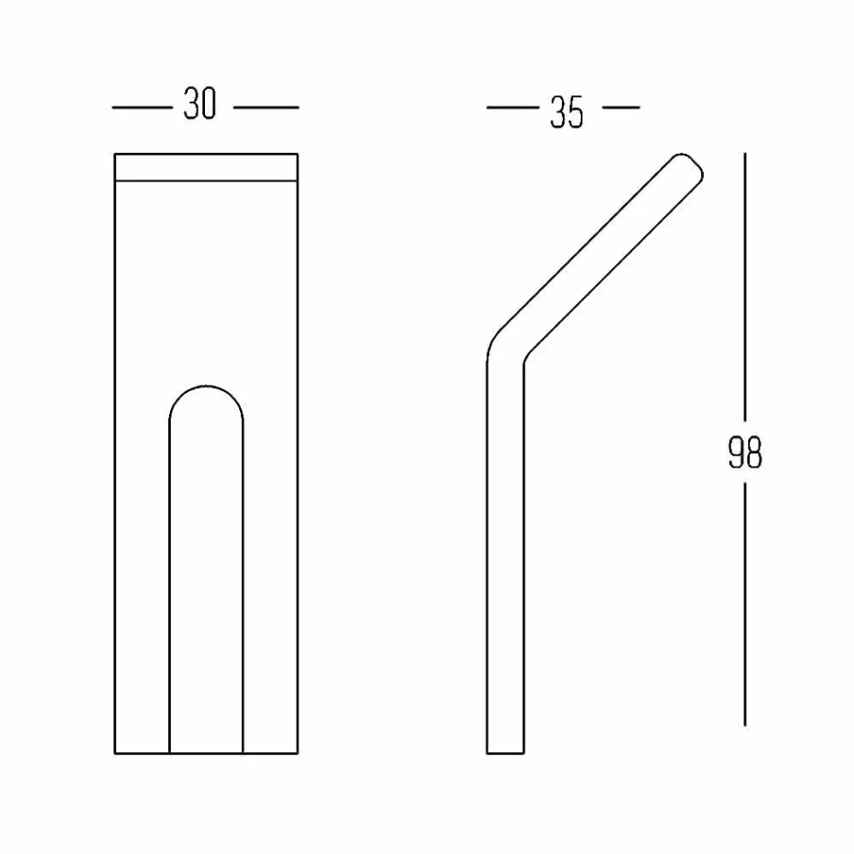 Corian Wall Coat Rack with White or Black Insert, 3 Pieces - Appiccio Viadurini