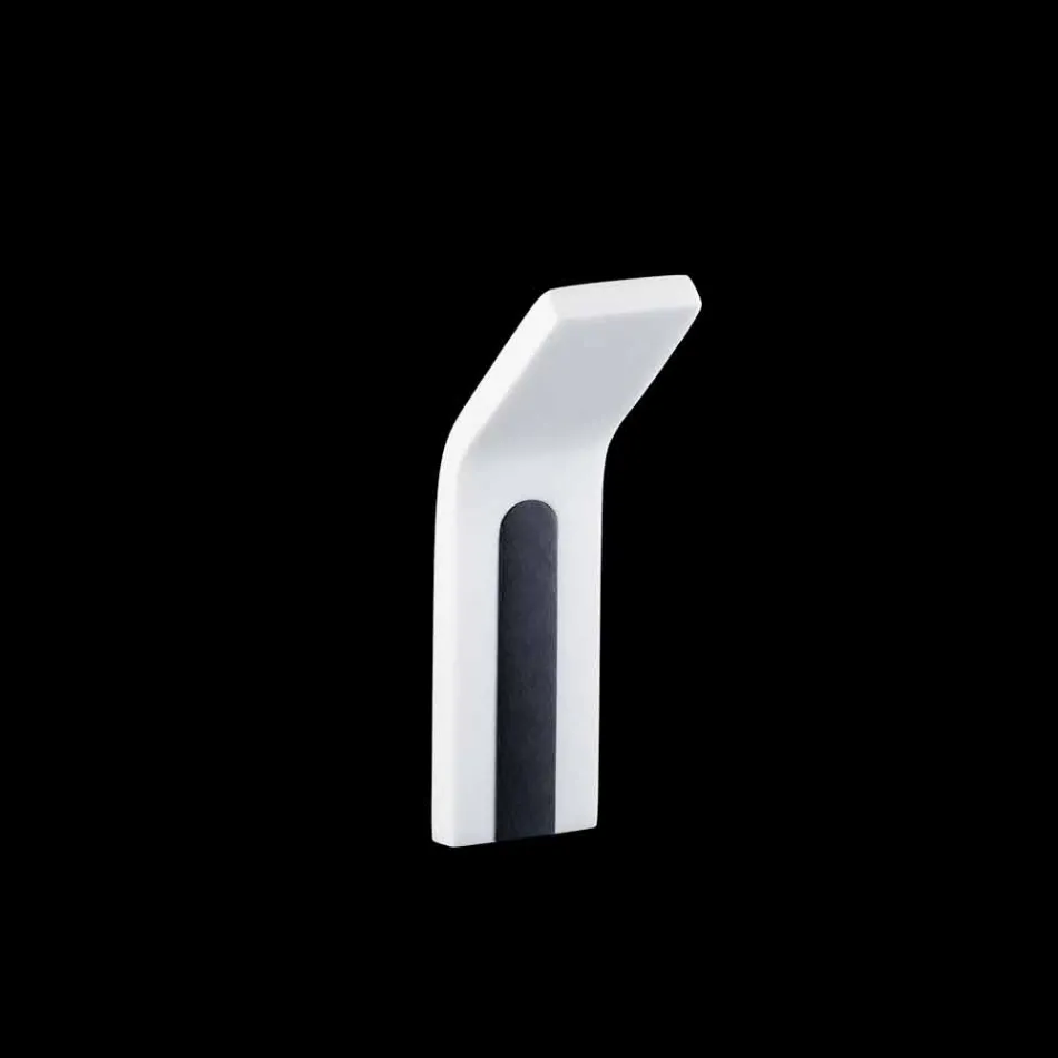 Corian Wall Coat Rack with White or Black Insert, 3 Pieces - Appiccio Viadurini