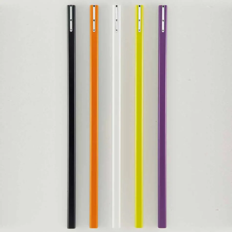 Wall Coat Hanger in Lacquered Mdf with Double Hook Made in Italy - Mercury Viadurini