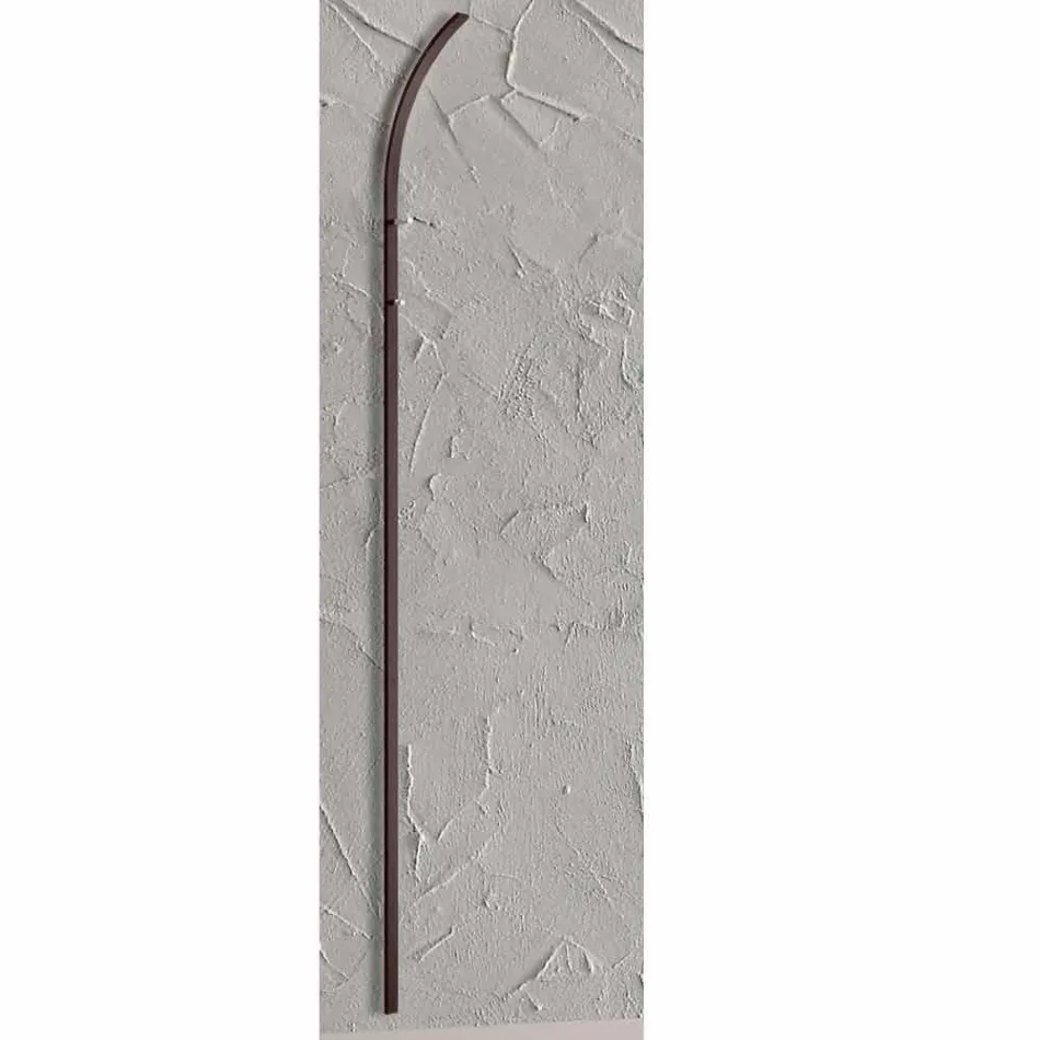 Metal Wall Coat Hanger with 2 Hooks and LED Light Made in Italy - Osmio Viadurini