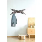 Modern Design Wall Coat Rack in Colored Lacquered Wood - Picassino Viadurini