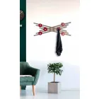 Modern Design Wall Coat Rack in Colored Lacquered Wood - Picassino Viadurini