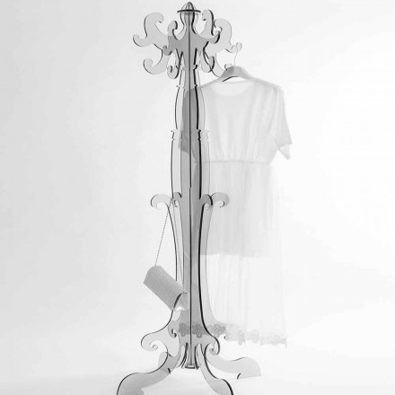 Floor coat rack, classic design, in plexiglass Giave Viadurini