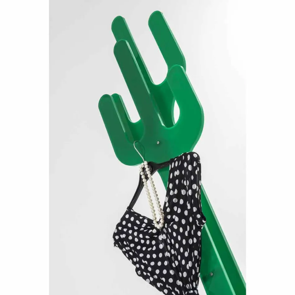 Contemporary green design coat rack Cactus, made in Italy Viadurini