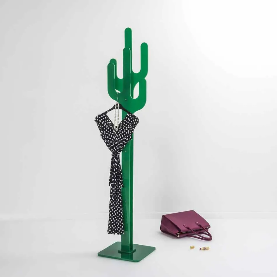 Contemporary green design coat rack Cactus, made in Italy Viadurini