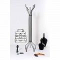 Fumé coat stand with 5 hooks, modern design, Andrea