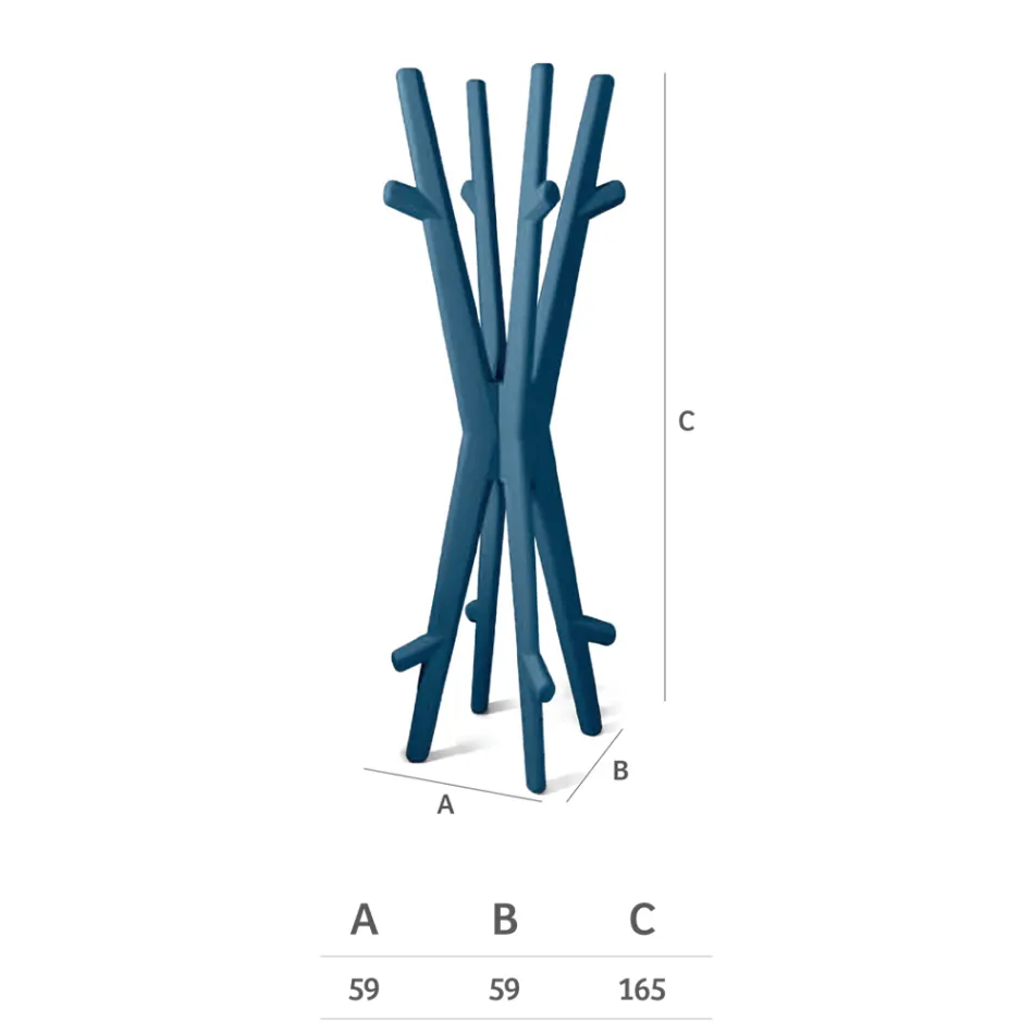 Colored Polyethylene Coat Stand Made in Italy - Betty Viadurini