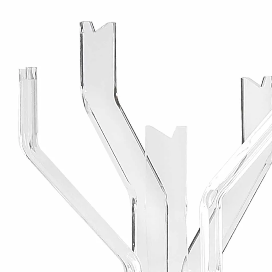 Transparent earth coat rack with 5 hooks Andrea, modern design Viadurini