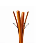 Modern Design Black Steel Coat Hanger Covered in Leather - Nature Viadurini