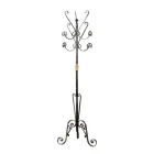 Tubular Iron Coat Hanger Black Silver Finish Made in Italy - Puntina Viadurini