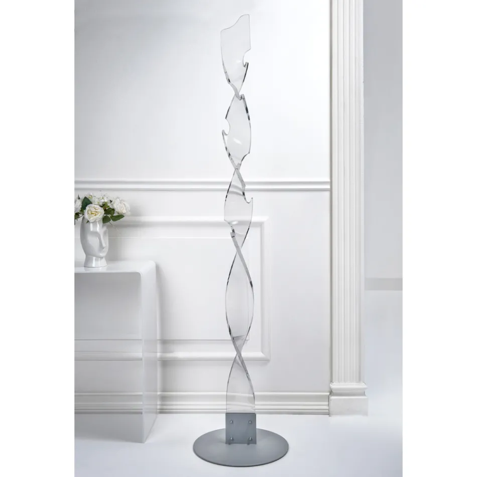 Coat hanger in Pure PMMA Acrylic Crystal Made in Italy - Lilo Viadurini