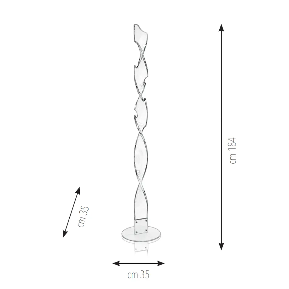 Coat hanger in Pure PMMA Acrylic Crystal Made in Italy - Lilo Viadurini