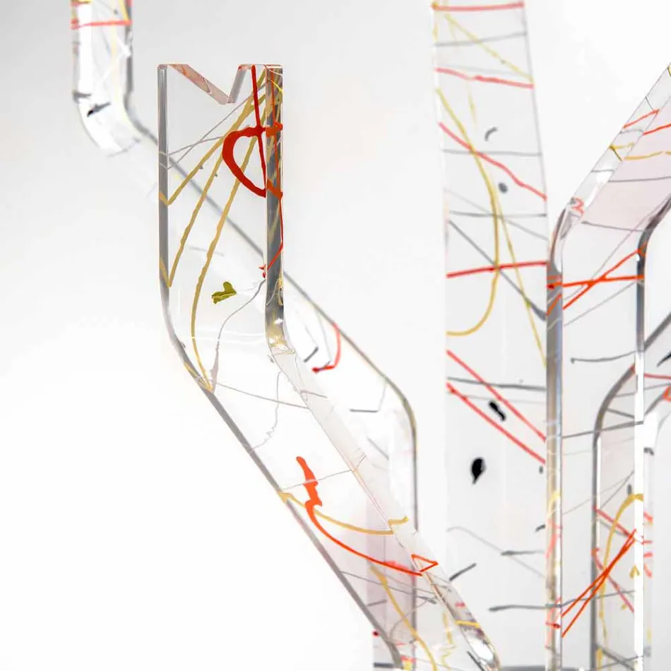 Modern multicolor floor coat rack made in Italy, Andrea Viadurini