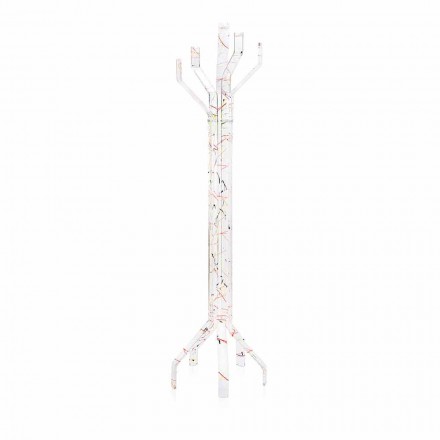 Modern multicolor floor coat rack made in Italy, Andrea Viadurini