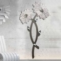 Wall coat rack Clarke, silver colour, modern design