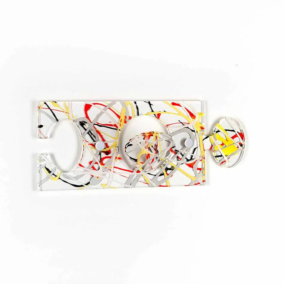 Wall Hangers in Colored Plexiglass Single Design 4 Pieces - Fratack Viadurini