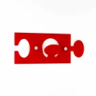 Wall Hangers in Colored Plexiglass Single Design 4 Pieces - Fratack Viadurini