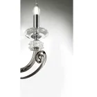 2 Lights Wall Lamp in Blown Glass and Classic Luxury Optical Crystal - Cassea Viadurini