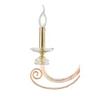 2 Lights Wall Lamp in Blown Glass and Classic Luxury Optical Crystal - Cassea Viadurini