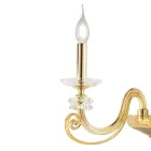 3 Lights Wall Lamp Blown Glass and Classic Luxury Optical Crystal - Cassea Viadurini