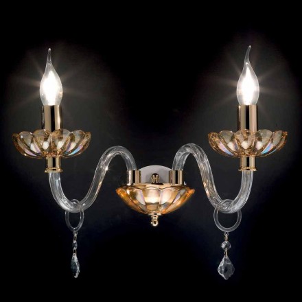 Classic 2-way light crystal glass and Belle glass applique Viadurini