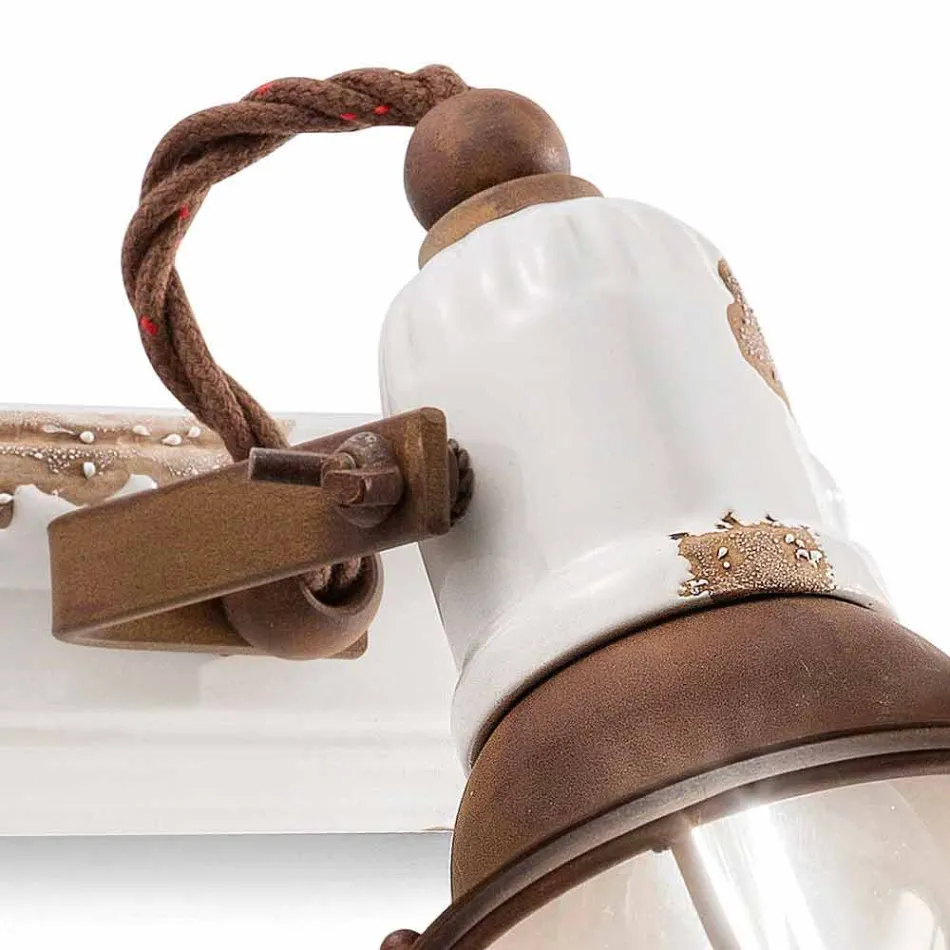 Applique two spotlights Amelia Ferroluce craft Viadurini