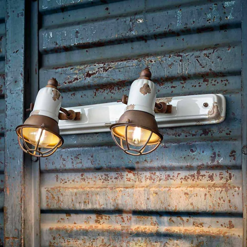 Applique two spotlights Amelia Ferroluce craft Viadurini