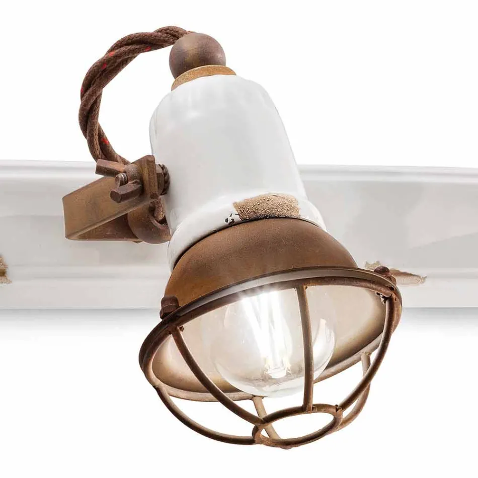 Applique two spotlights Amelia Ferroluce craft Viadurini