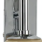 Lumira - Two-Light Wall Lamp with Vertical Plate in Glass and Metal Made in Italy Viadurini