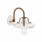 Applique country spotlight in metal and ceramic Gladys Ferroluce Viadurini