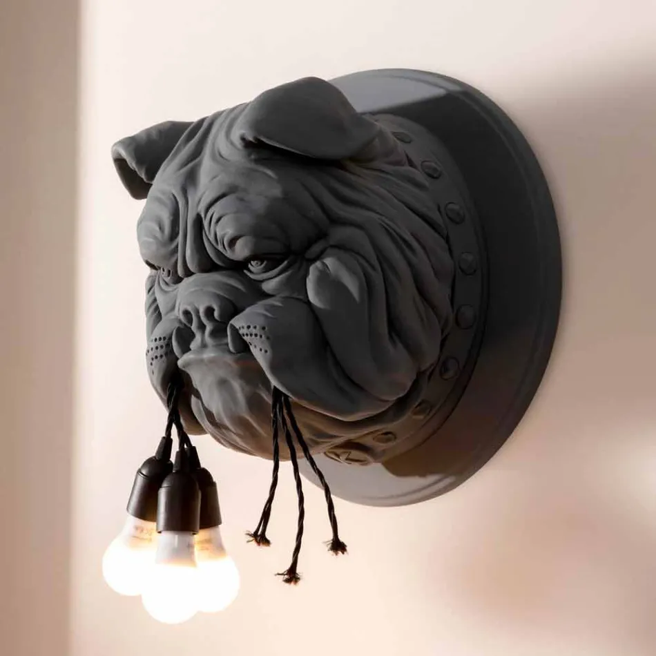 Wall Sconce with 3 Lights in Grey or White Ceramic Modern Design - Dogbull Viadurini