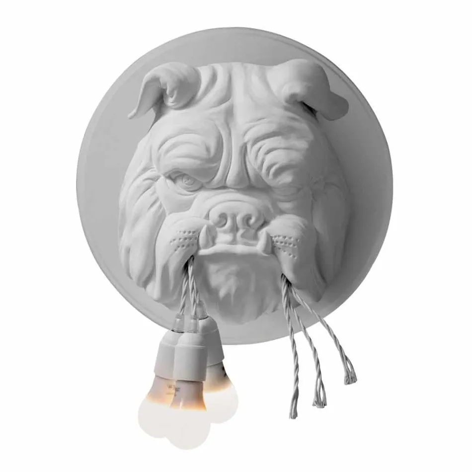 Wall Sconce with 3 Lights in Grey or White Ceramic Modern Design - Dogbull Viadurini