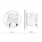 Wall Sconce with 3 Lights in Grey or White Ceramic Modern Design - Dogbull Viadurini