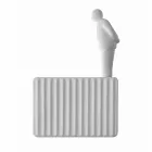 Wall Sconce with 3 Led Lights in Matt White Ceramic with Umarell - Ometto Viadurini