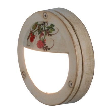 Hand Painted Aluminium Round Wall Light - Brindisi Viadurini