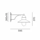 Vintage Outdoor Wall Lamp in Brass, Copper and Glass - Borgo by Il Fanale Viadurini