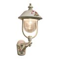 Aluminium Garden Wall Light with Hand Painted Flowers - Bari