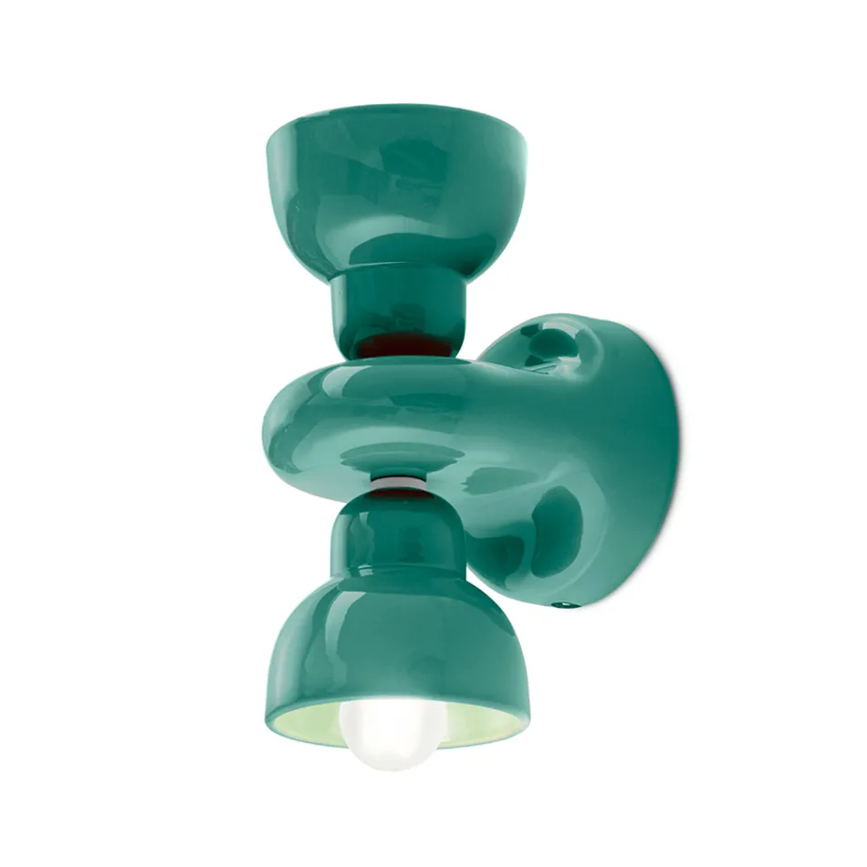 Ceramic Wall Sconce with 2 Lights Made in Italy - Berimbau Viadurini