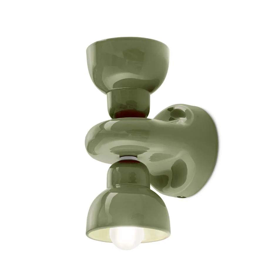 Ceramic Wall Sconce with 2 Lights Made in Italy - Berimbau Viadurini
