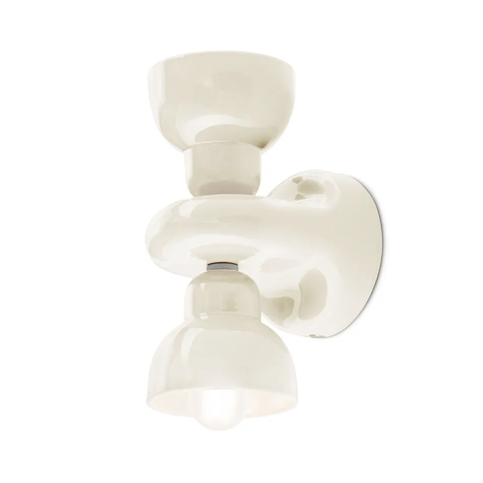 Ceramic Wall Sconce with 2 Lights Made in Italy - Berimbau Viadurini