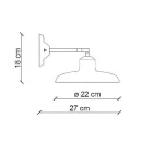 Wall Sconce in Black Ceramic and Iron Industrial Vintage Design - Bew Viadurini