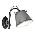 Wall Sconce in Iron and Ceramic Hand Painted Embroidery Effect - Ravenna