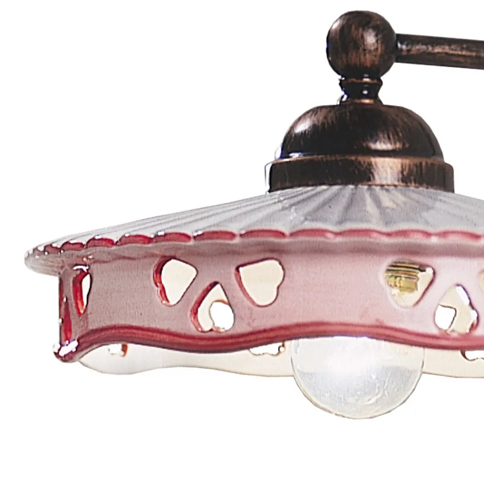 Vintage Iron Ceramic Wall Light Handmade Perforated - Alessandria Viadurini