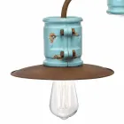 Applique to spotlight wall ceramic and metal crafts Katy Viadurini