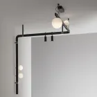 Design Wall Lamp in Black Aluminium with Spheres and Spotlights - Exodus Viadurini