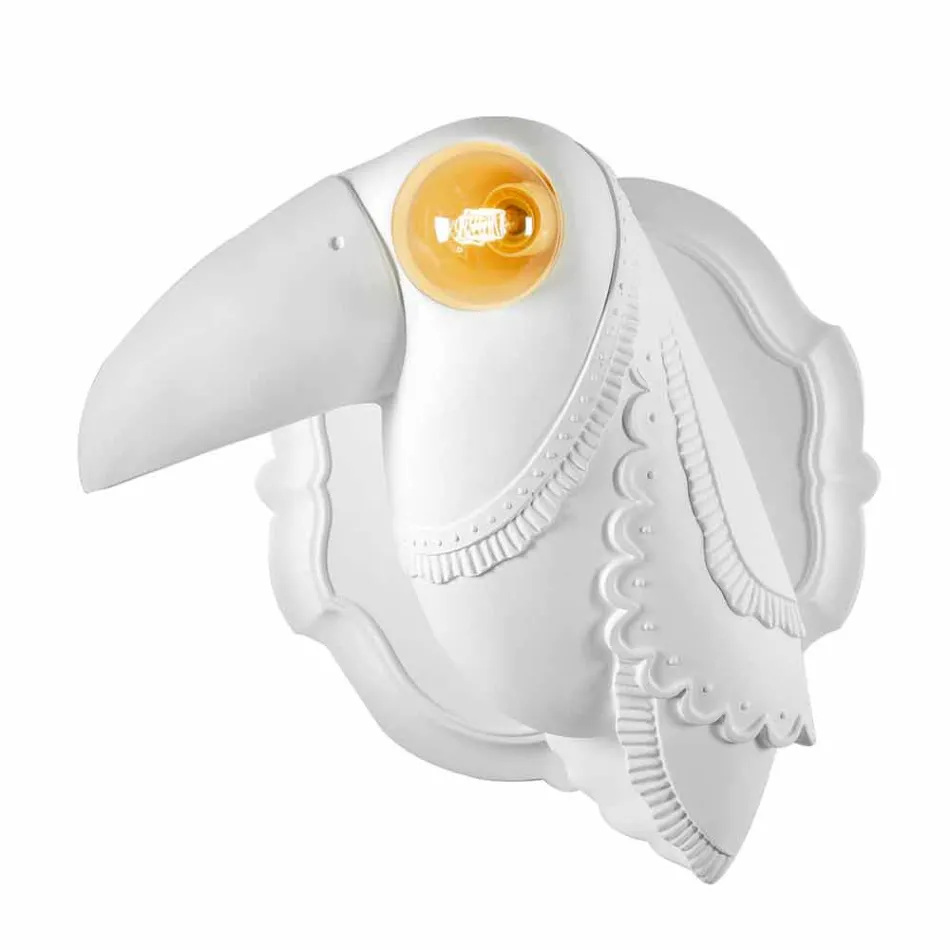 Wall Lamp in Matt White Ceramic Modern Italian Design - Tucano Viadurini