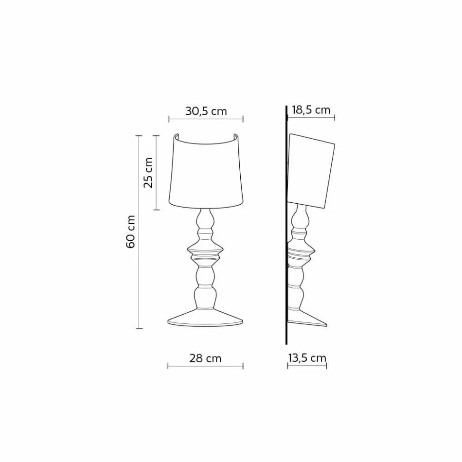 Wall Lamp in Paintable Ceramic with Modern Design Lampshade - Cadabra Viadurini